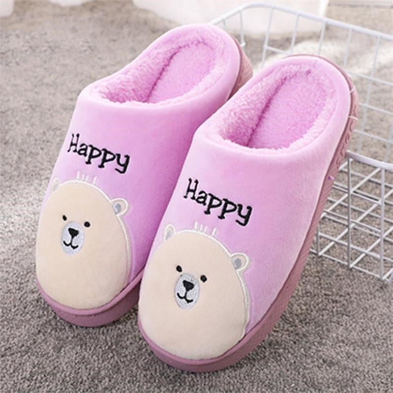 Winter Cotton Slippers for Men and Women with Velvet