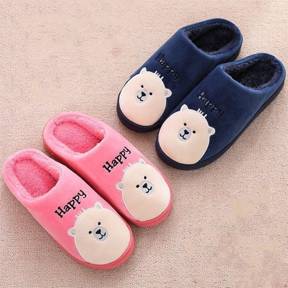 Winter Cotton Slippers for Men and Women with Velvet
