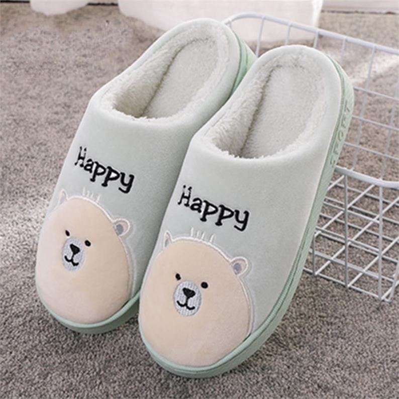 Winter Cotton Slippers for Men and Women with Velvet