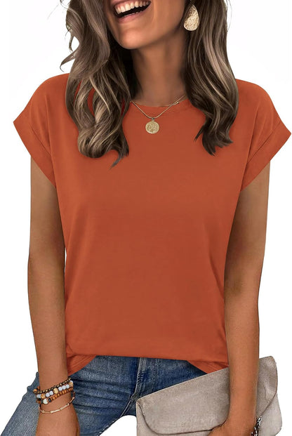 Zeagoo Womens Tops Summer Casual Cap Sleeve Tshirts Shirts Business Blouses