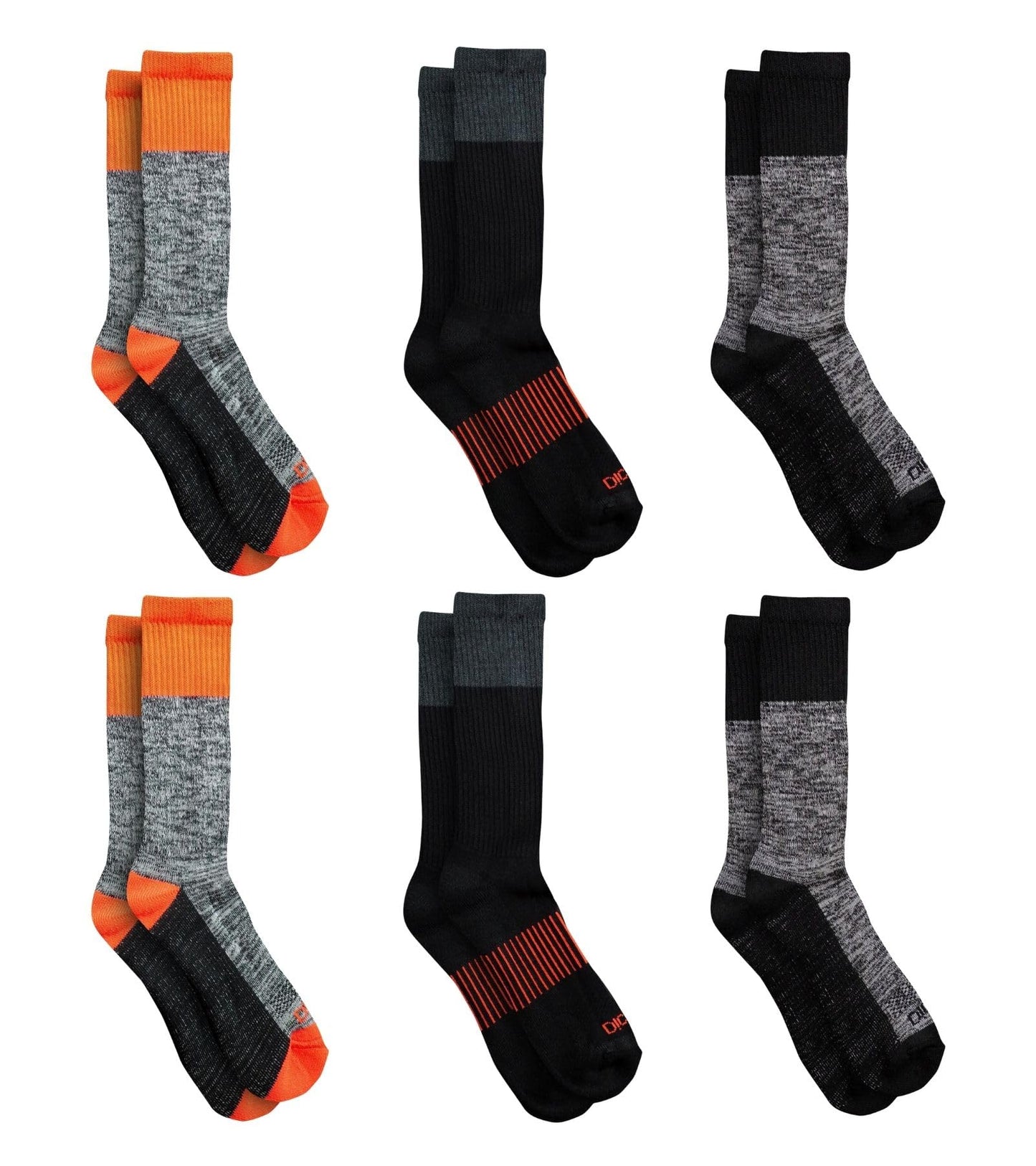 Dickies Men's Dri-tech Original Moisture Control Crew Socks, Available in M-xxl (6, 12, 18 Pairs)