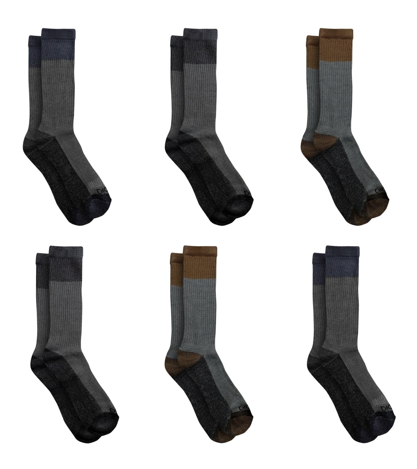Dickies Men's Dri-tech Original Moisture Control Crew Socks, Available in M-xxl (6, 12, 18 Pairs)