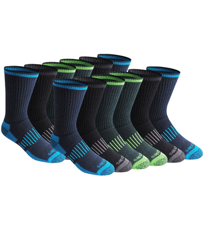 Dickies Men's Dri-tech Original Moisture Control Crew Socks, Available in M-xxl (6, 12, 18 Pairs)
