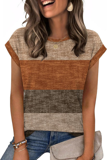 Zeagoo Womens Tops Summer Casual Cap Sleeve Tshirts Shirts Business Blouses