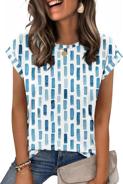 Zeagoo Womens Tops Summer Casual Cap Sleeve Tshirts Shirts Business Blouses