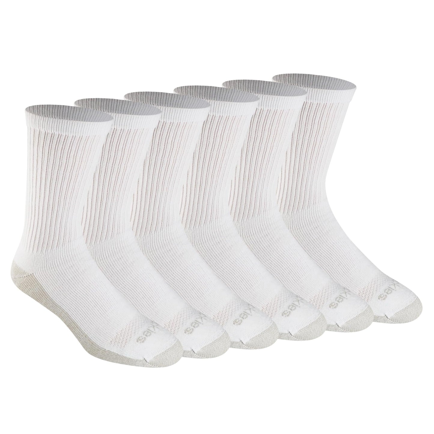 Dickies Men's Dri-tech Original Moisture Control Crew Socks, Available in M-xxl (6, 12, 18 Pairs)
