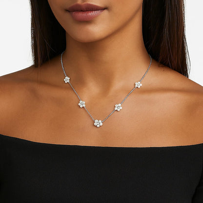 SmileBelle Pearl Necklaces for Women, 18K Gold Choker