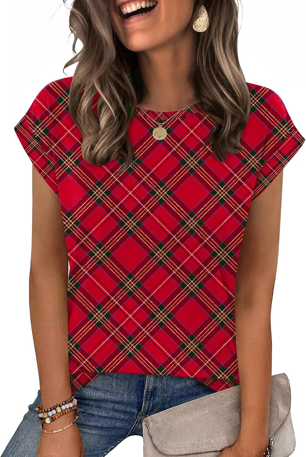 Zeagoo Womens Tops Summer Casual Cap Sleeve Tshirts Shirts Business Blouses