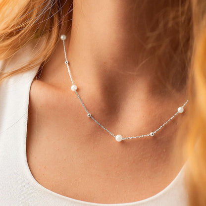 SmileBelle Pearl Necklaces for Women, 18K Gold Choker
