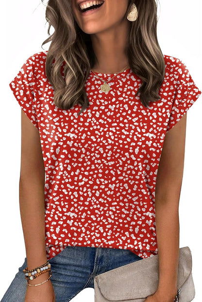 Zeagoo Womens Tops Summer Casual Cap Sleeve Tshirts Shirts Business Blouses