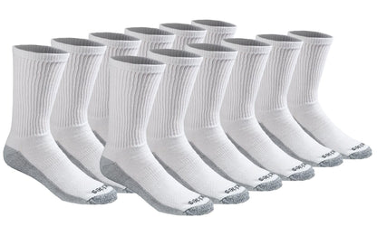 Dickies Men's Dri-tech Original Moisture Control Crew Socks, Available in M-xxl (6, 12, 18 Pairs)