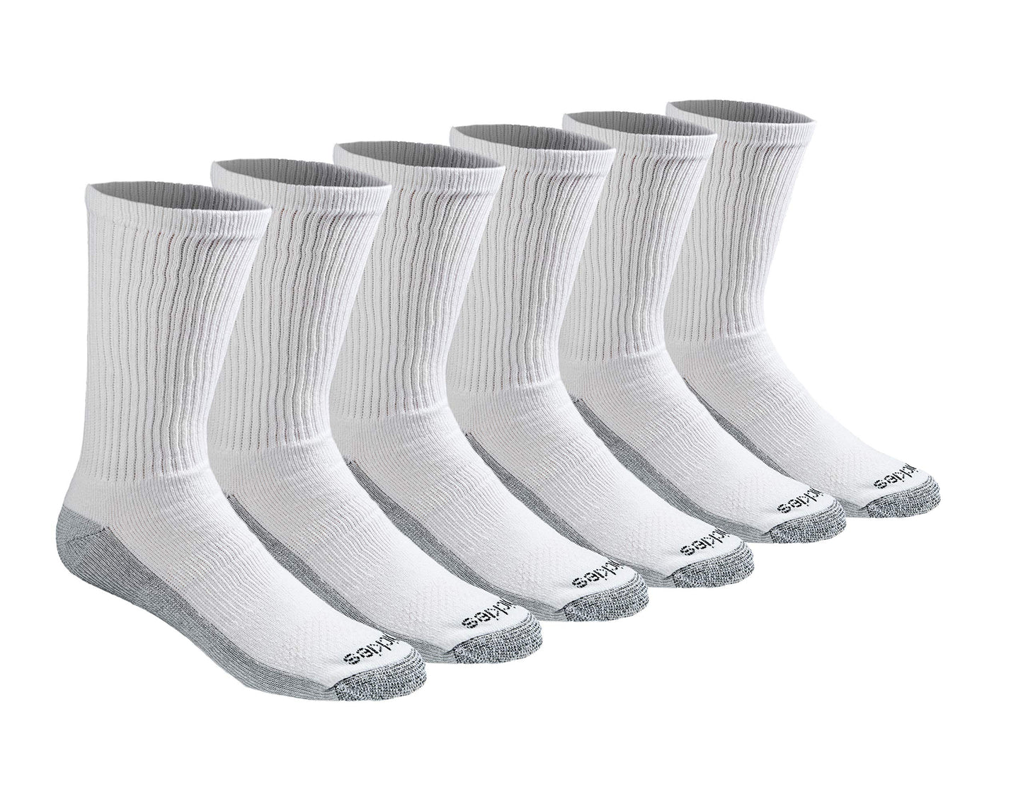 Dickies Men's Dri-tech Original Moisture Control Crew Socks, Available in M-xxl (6, 12, 18 Pairs)
