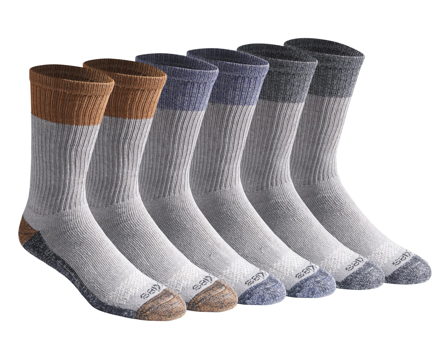Dickies Men's Dri-tech Original Moisture Control Crew Socks, Available in M-xxl (6, 12, 18 Pairs)