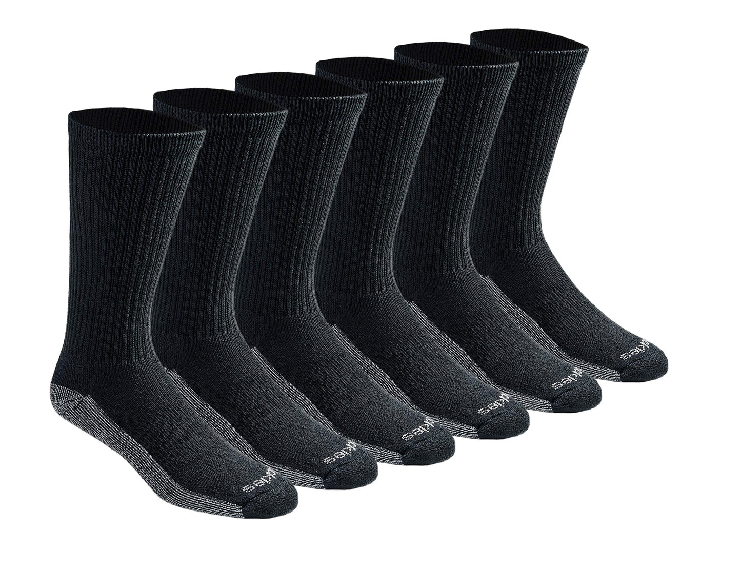 Dickies Men's Dri-tech Original Moisture Control Crew Socks, Available in M-xxl (6, 12, 18 Pairs)