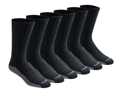 Dickies Men's Dri-tech Original Moisture Control Crew Socks, Available in M-xxl (6, 12, 18 Pairs)