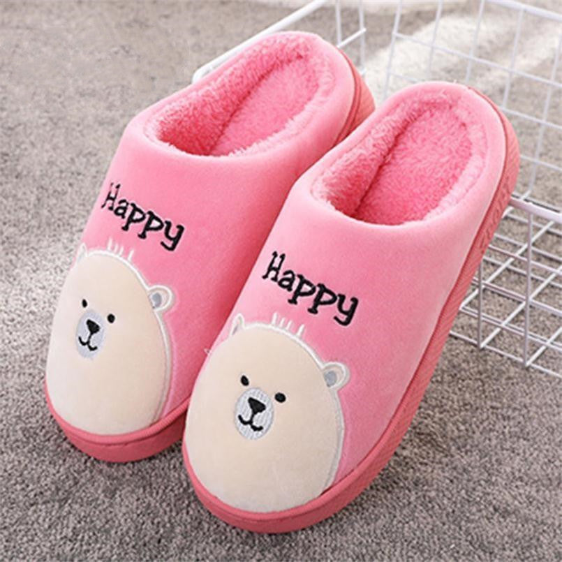 Winter Cotton Slippers for Men and Women with Velvet